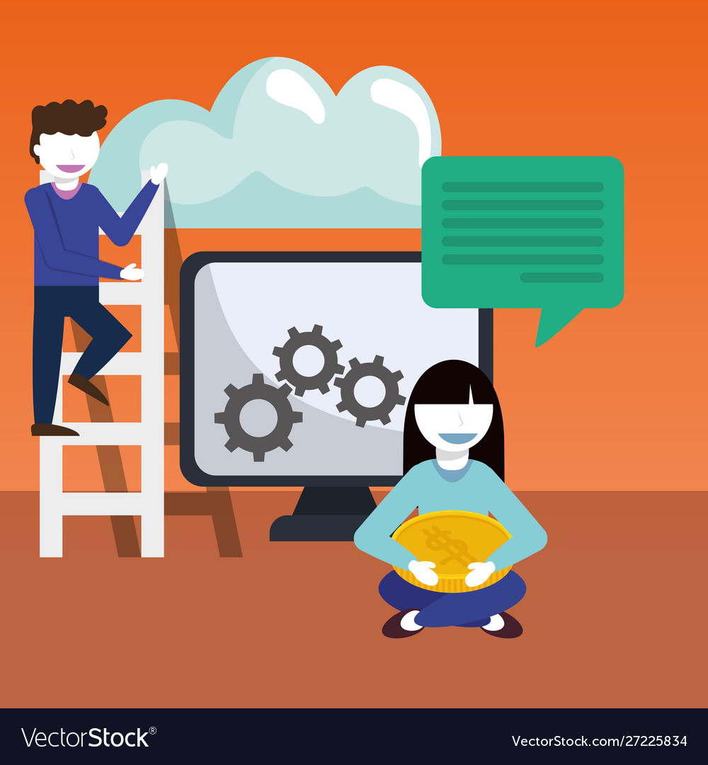 Database digital design Vector Image Database digital design