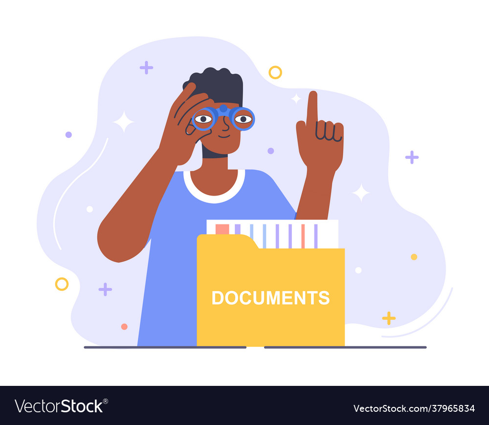 Document archiving and storage vector image Document archiving and storage