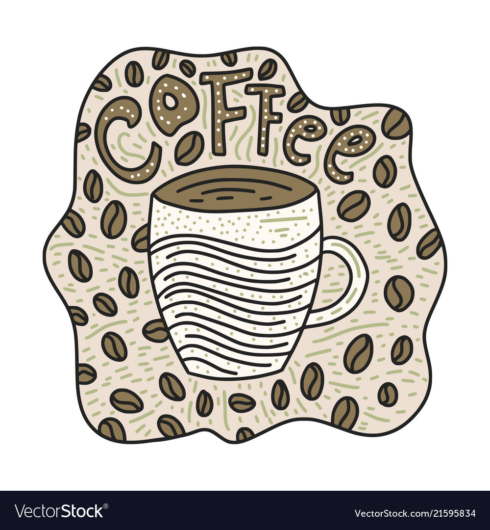 Doodle coffee cup