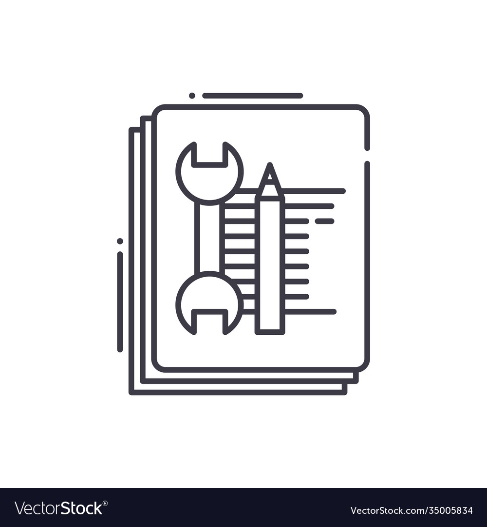Editing icon linear isolated thin vector image Editing icon linear isolated thin