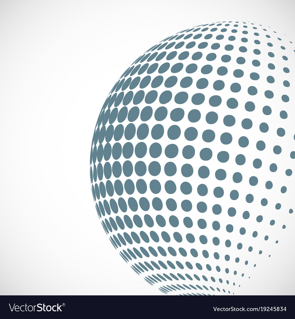 Halftone sphere design element