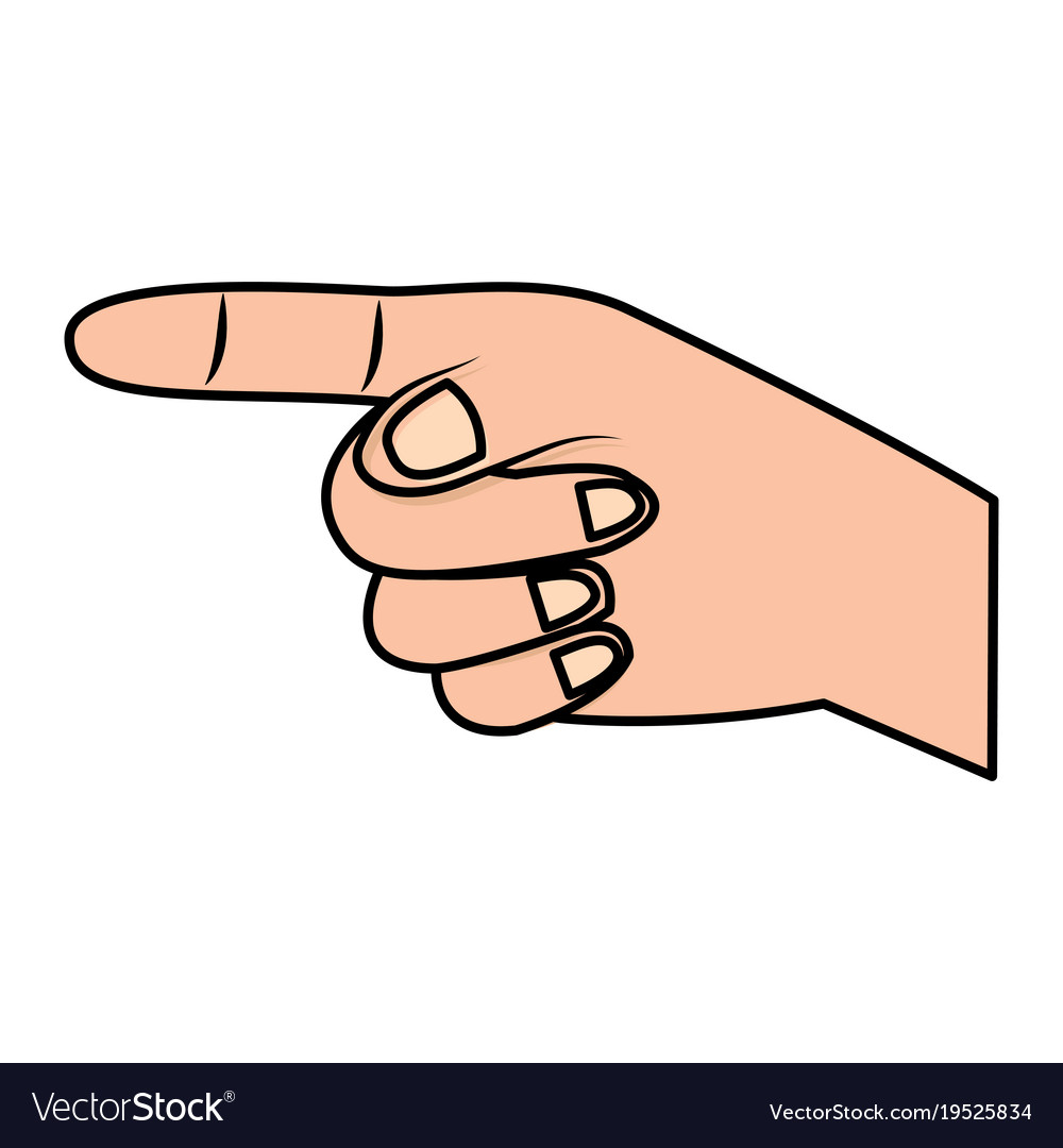 Hand indicating or showing direction pointing a Vector Image