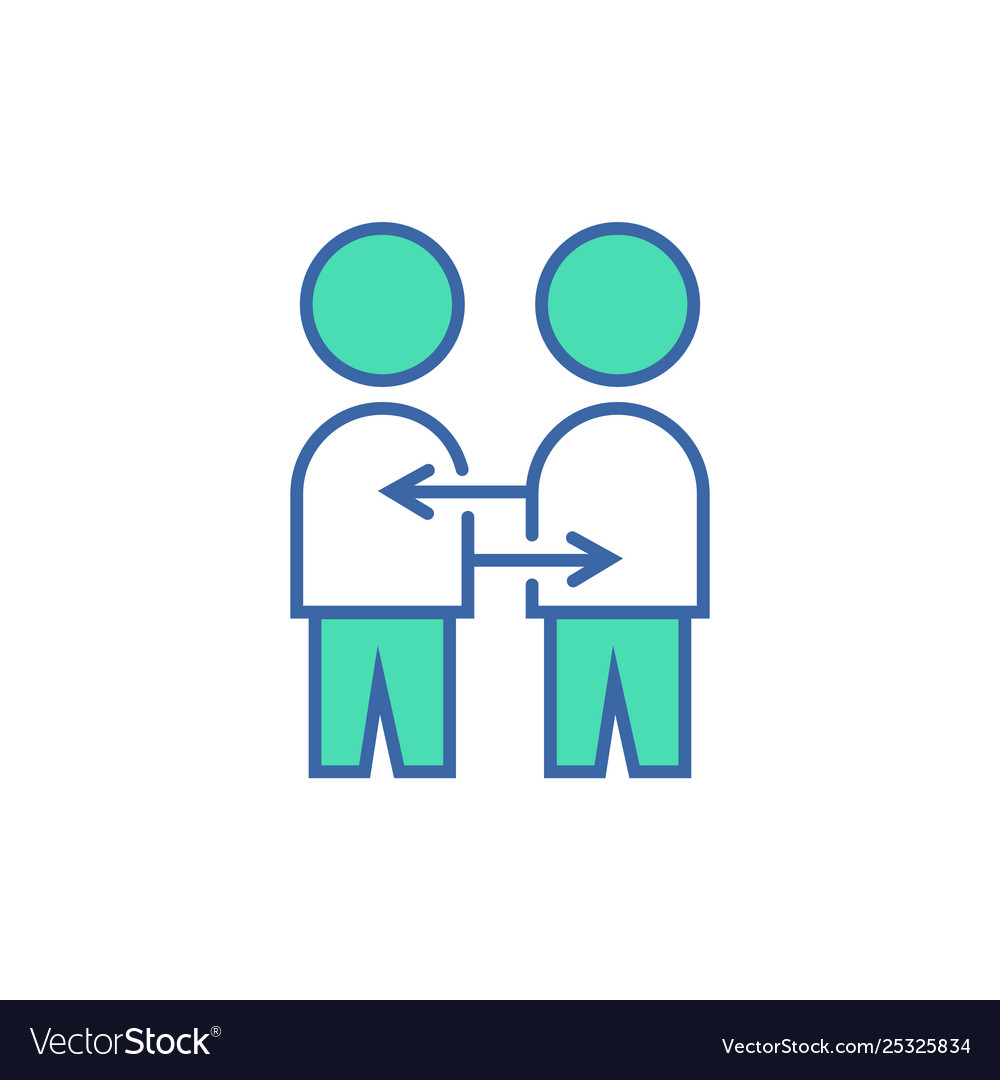 Interaction icon scheme and diagram symbol flat