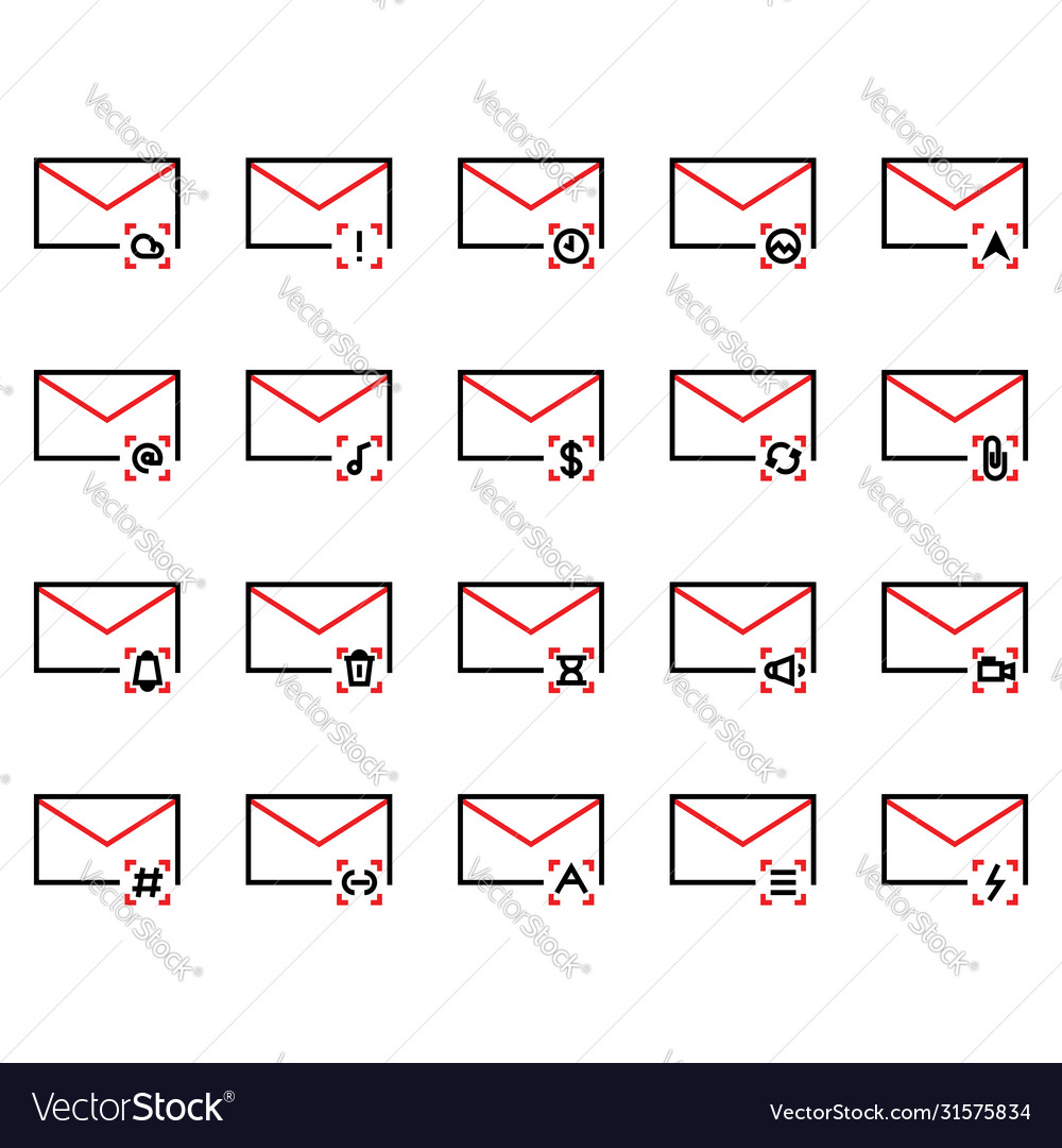 Mail and message icon set include airplane