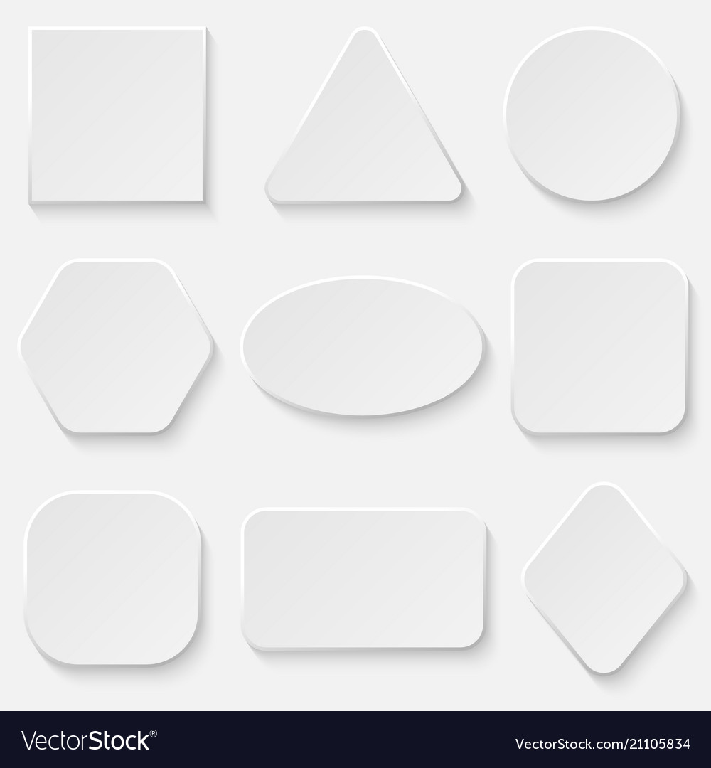 Modern Button Set - Square & Round