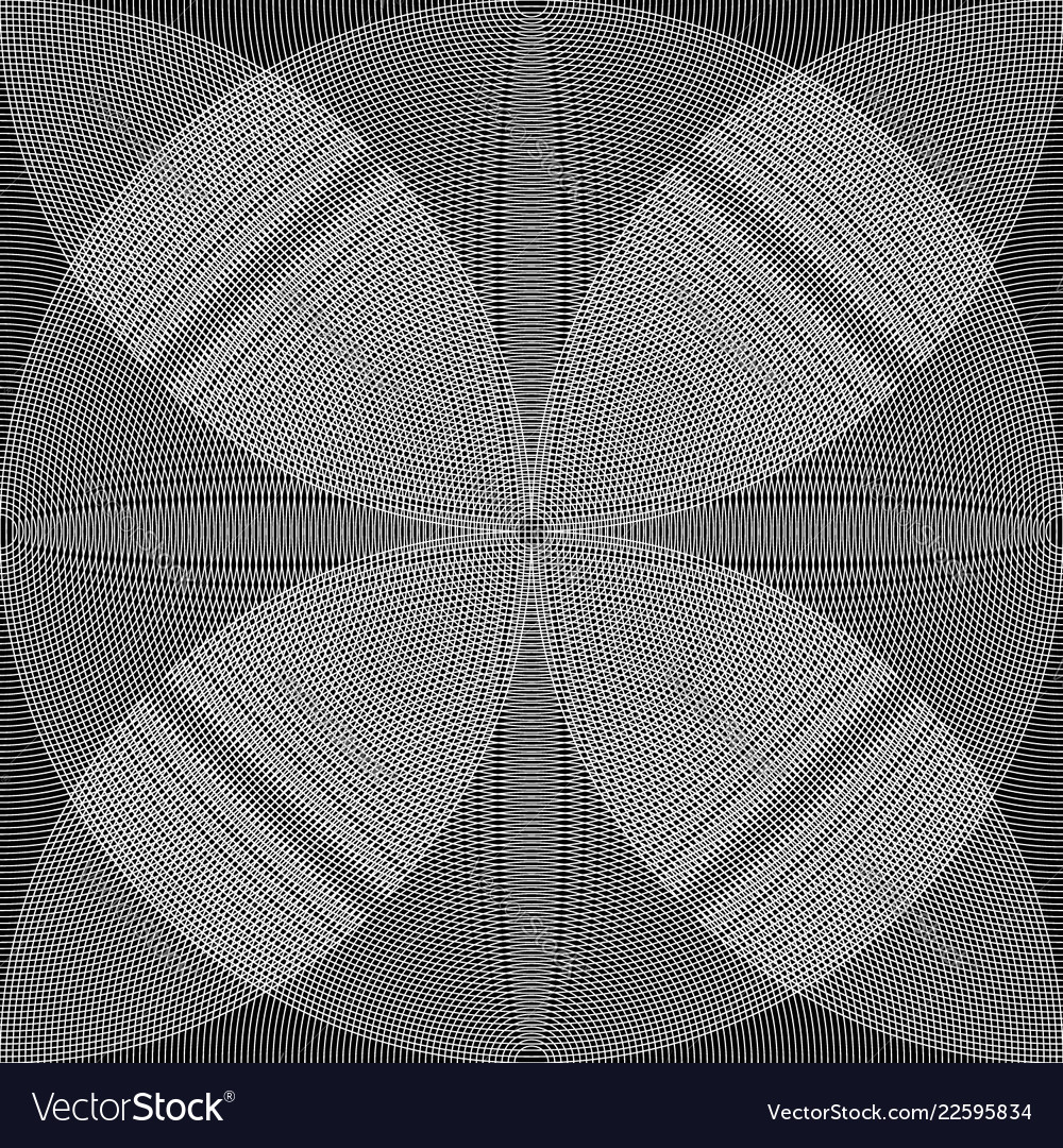 Overlapping intersecting circles moire effect vector image Overlapping intersecting circles moire effect