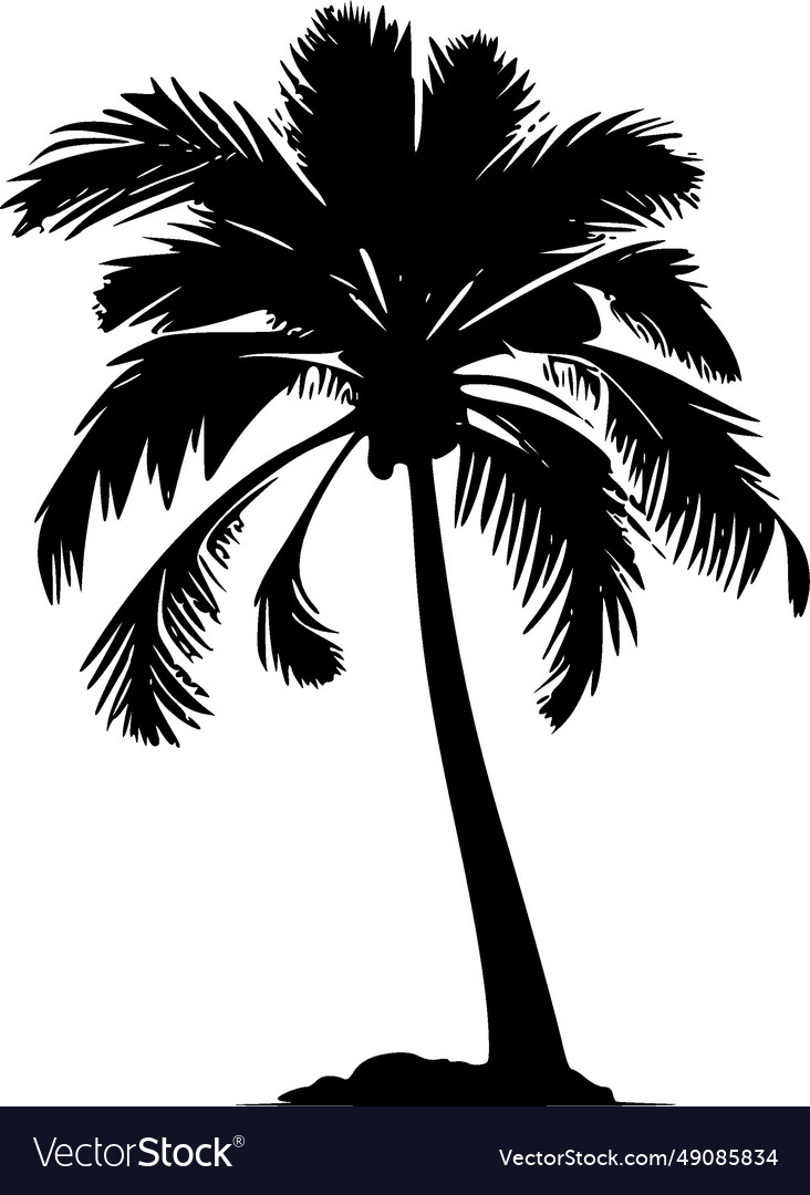 Palm tree - minimalist and flat logo Royalty Free Vector
