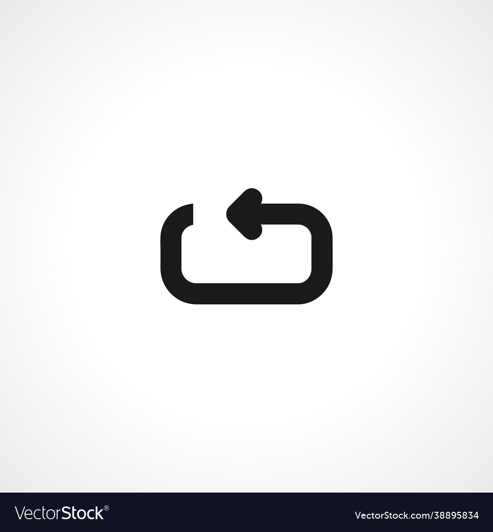 Rotate recycle simple isolated web icon vector image Rotate recycle simple isolated web icon