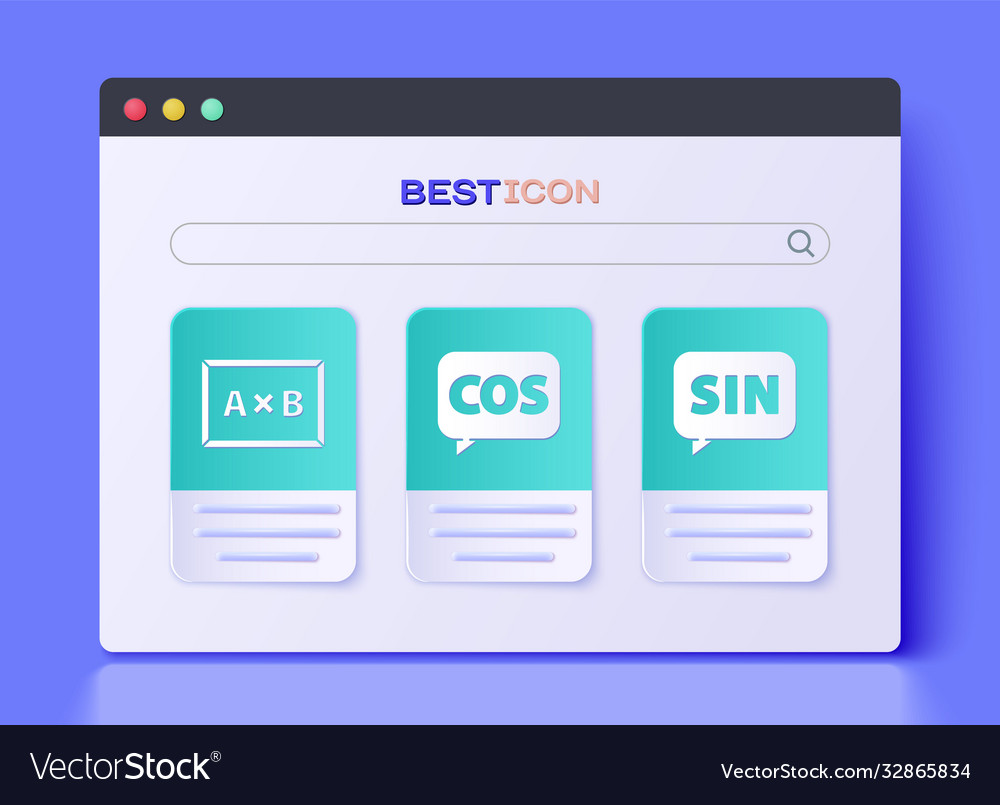 Set mathematics function cosine chalkboard vector image Set mathematics function cosine chalkboard