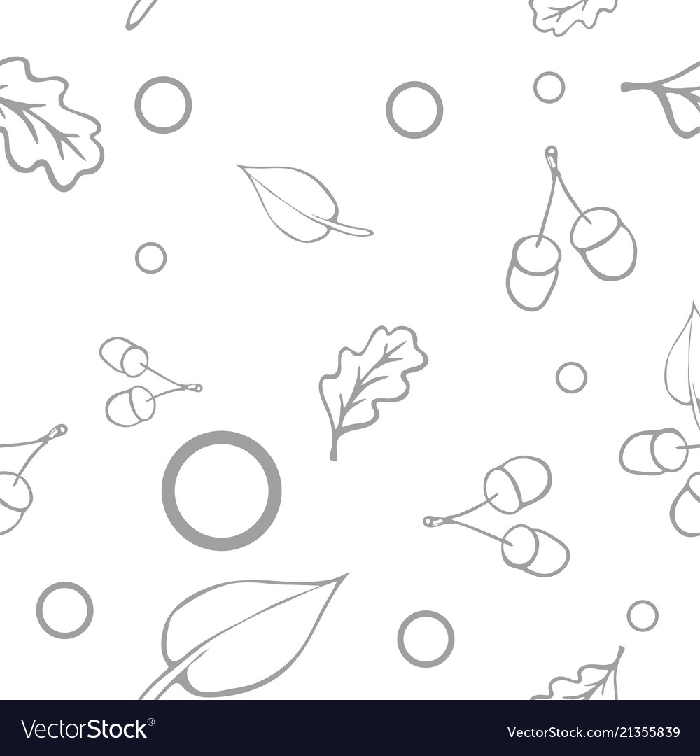 Autumn seamless pattern vector image Autumn seamless pattern