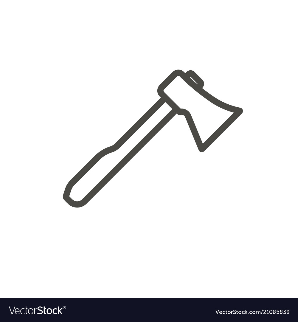 Axe icon line tomahawk symbol