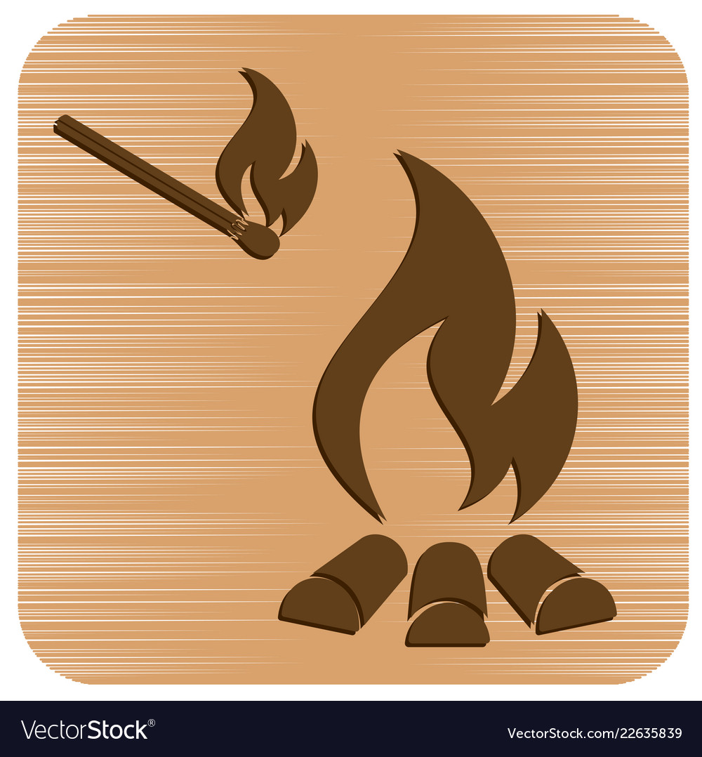 Campfire silhouette icon