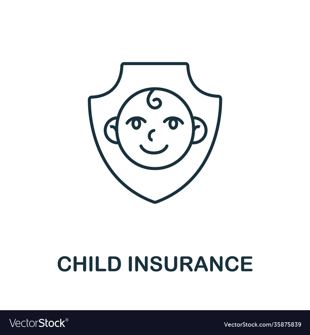 Child insurance icon from collection