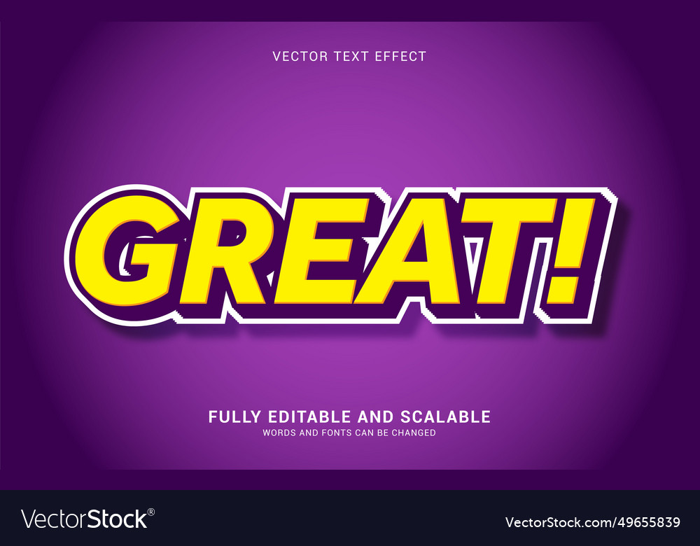 Editable text effect great style