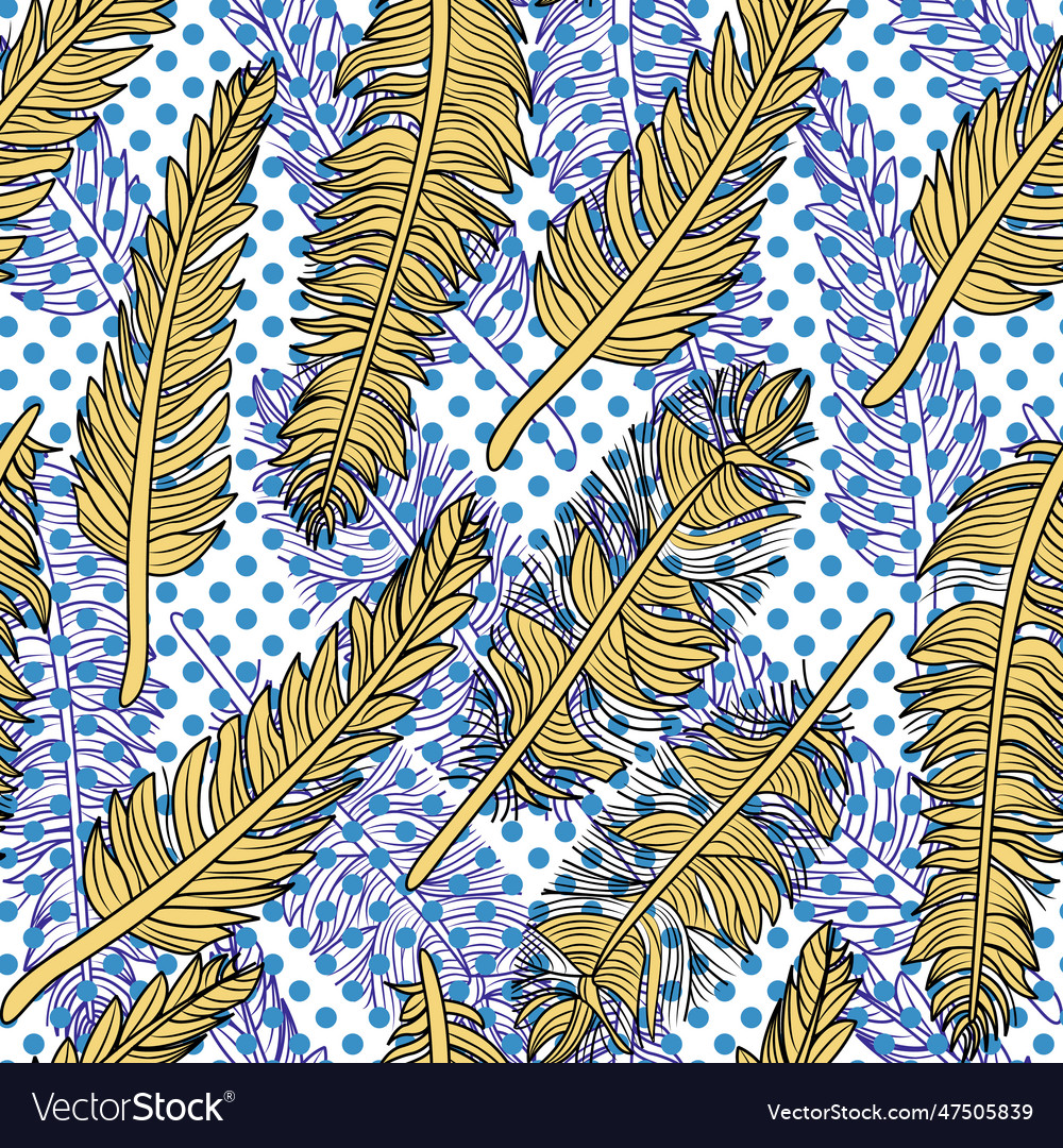 Feathers print Vector Image Feathers print