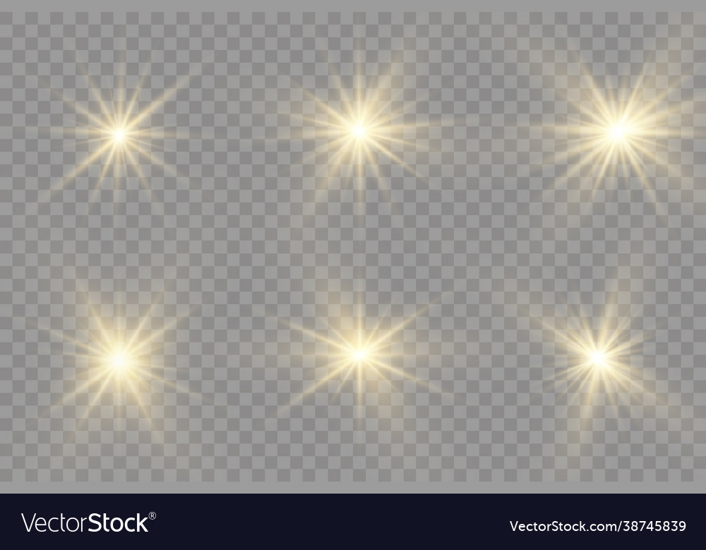 Flash bright star shining sun sparkling dust vector image Flash bright star shining sun sparkling dust