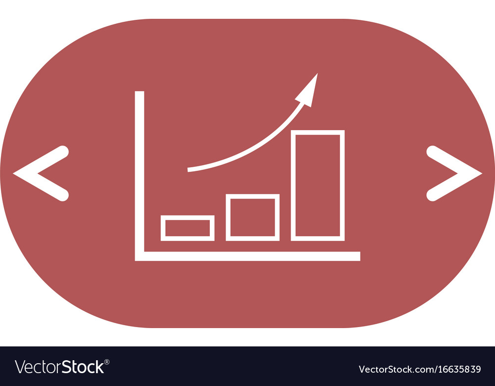 Flat paper cut style icon of a diagram