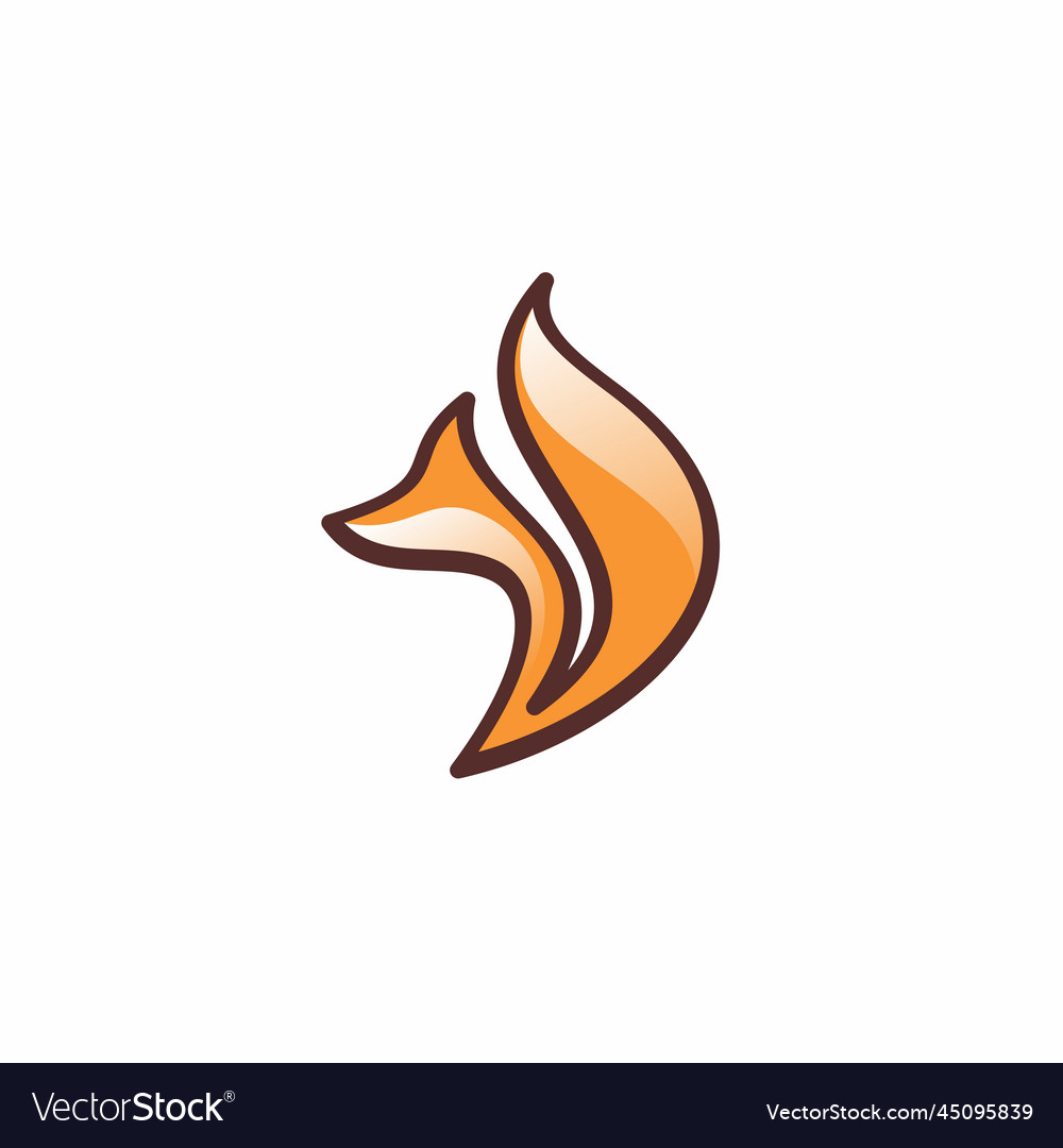 Fox abstract logo creative design