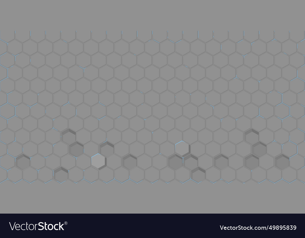 Grey abstract seamless futuristic simple hexagonal