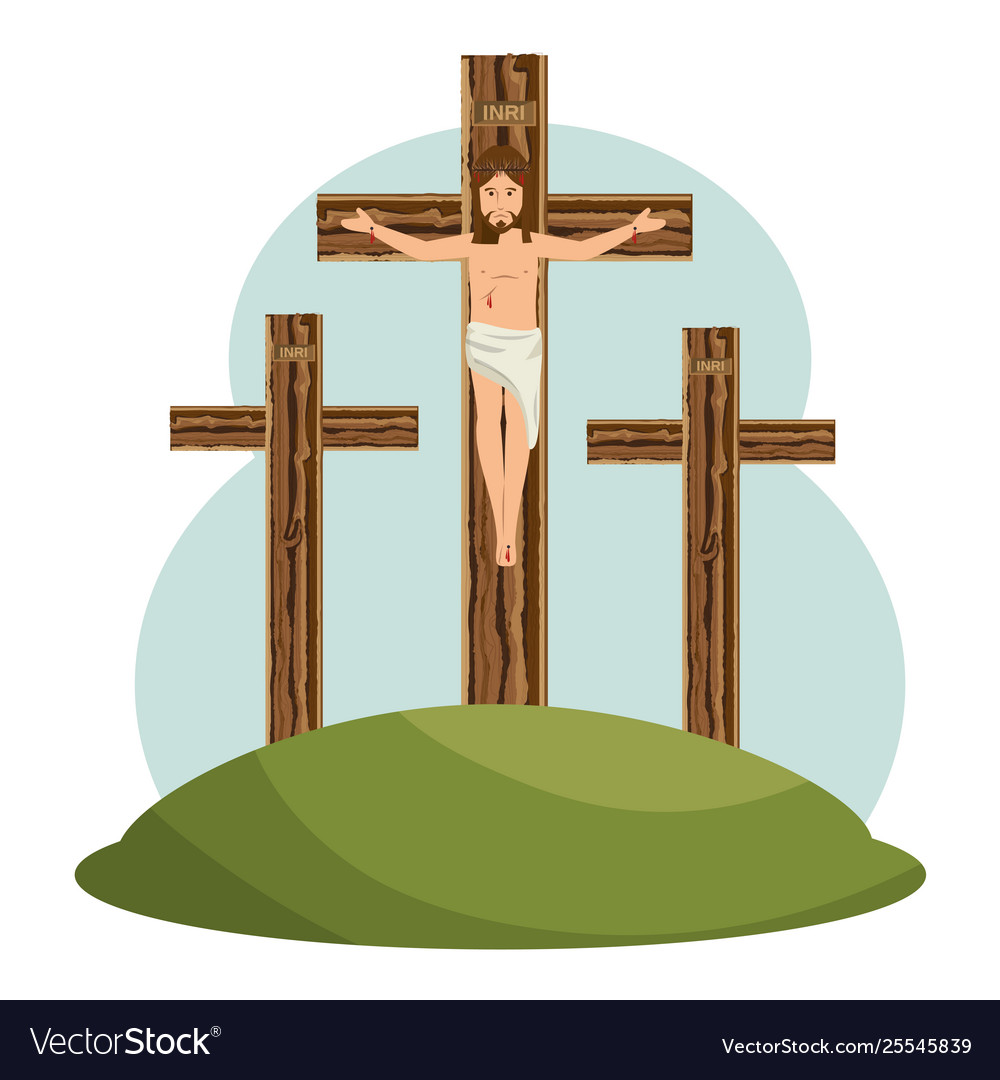 Jesus christ religious character Royalty Free Vector Image