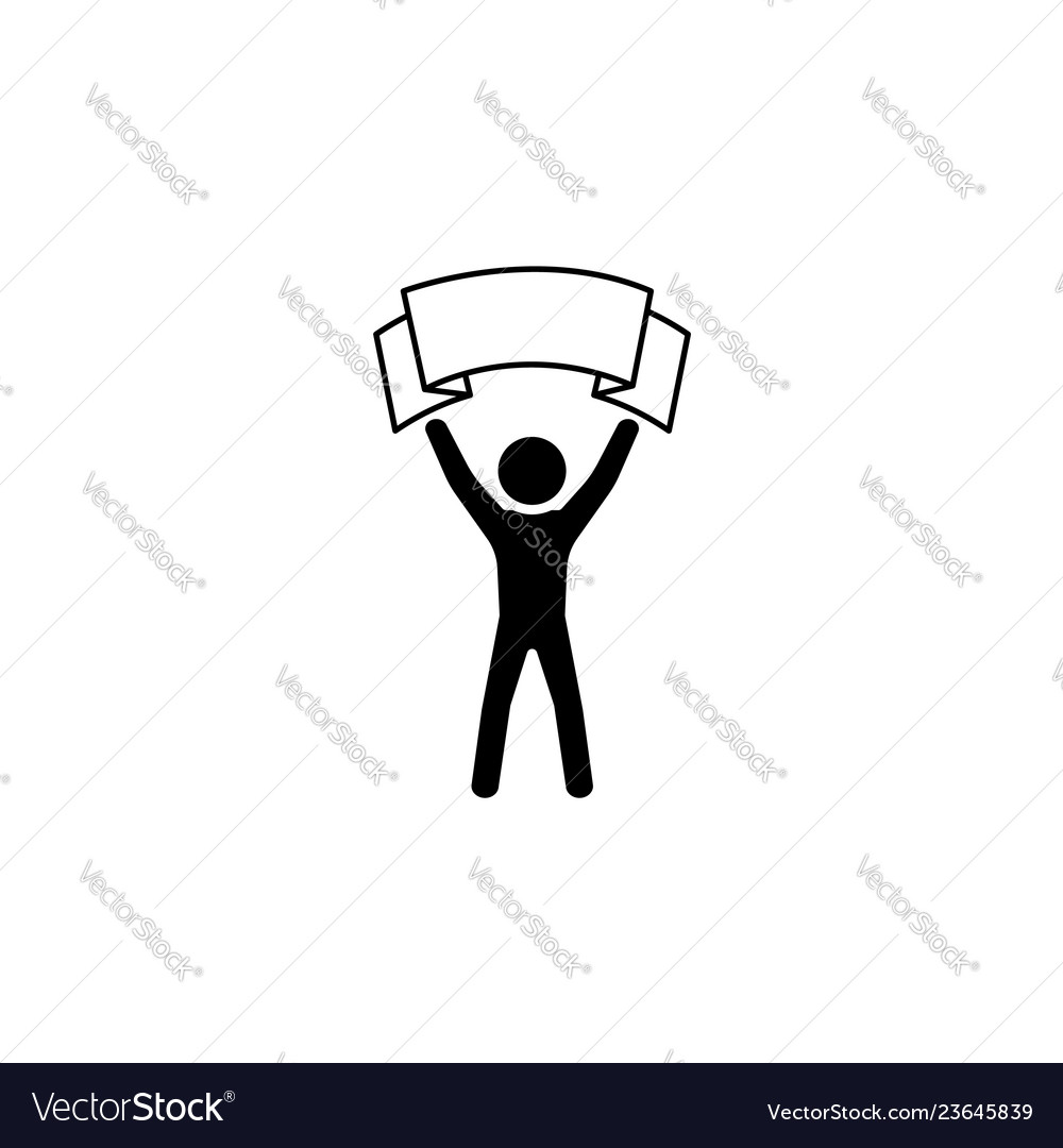 Man with transparency icon