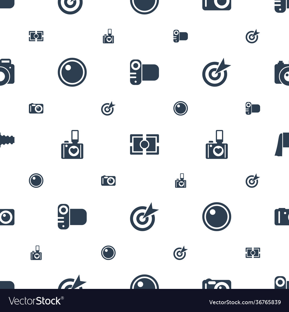 Objective icons pattern seamless white background