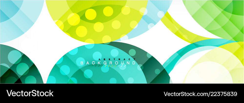 Overlapping circles design background Royalty Free Vector