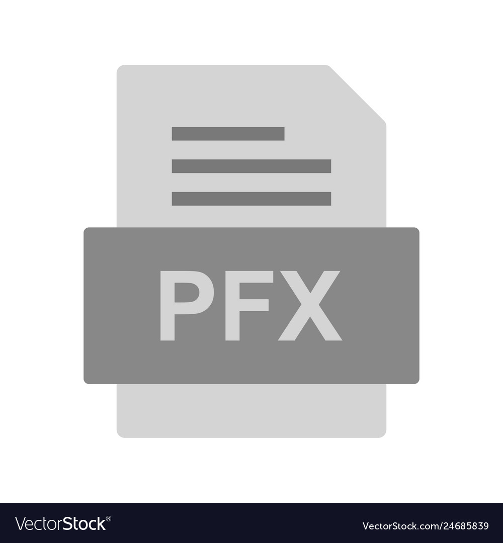 Pfx file document icon