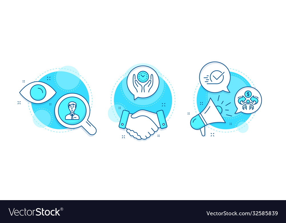 Safe time sharing economy and checkbox icons set Vector Image Safe time sharing economy and checkbox icons set