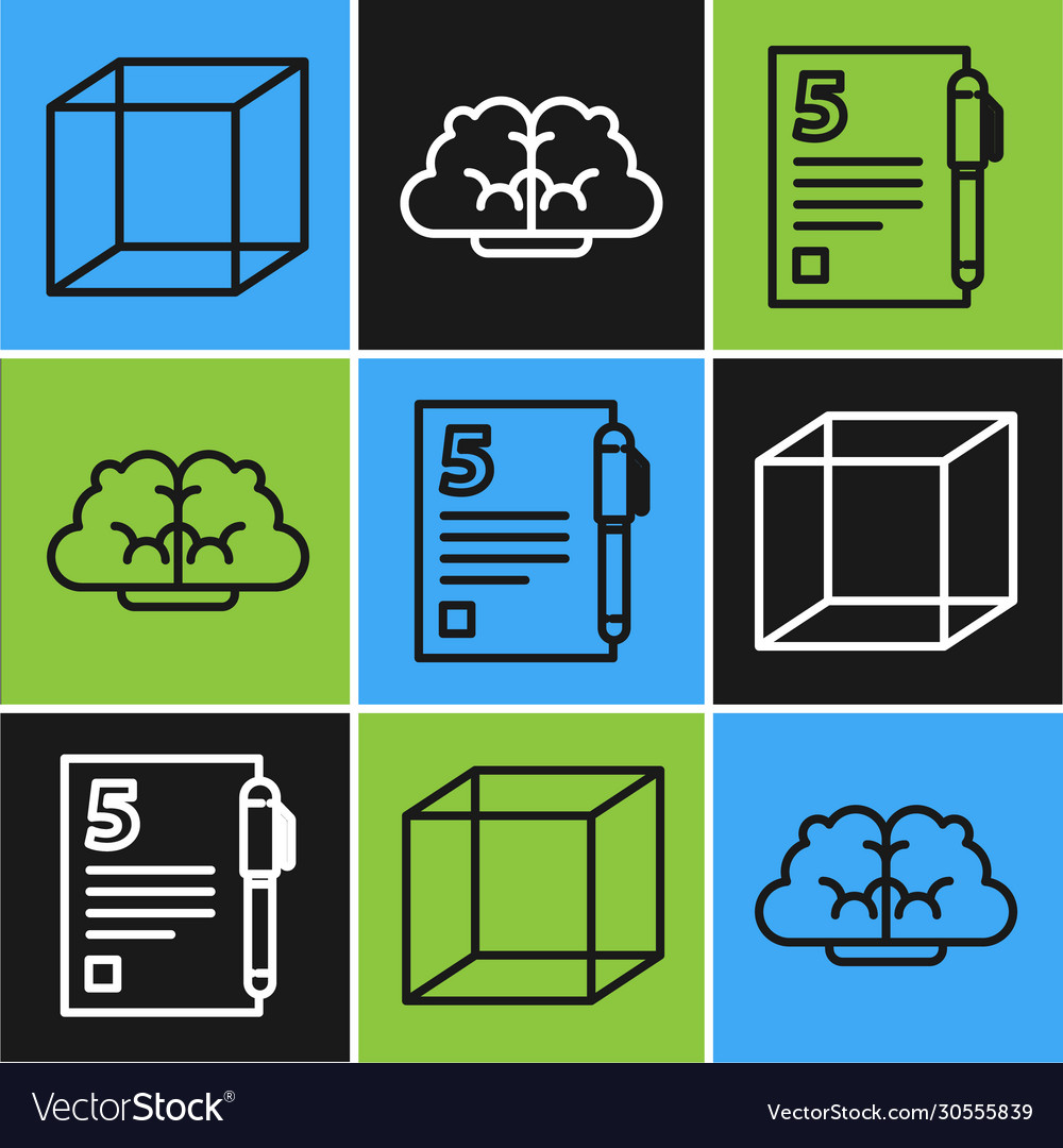 Set line function mathematical symbol open book vector image Set line function mathematical symbol open book