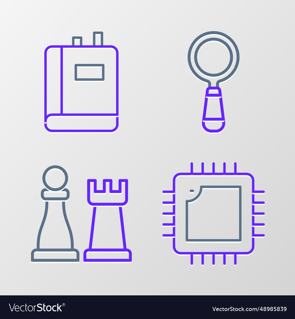 Zeilenprozessor mit cpu chess Lupe einstellen vector image Zeilenprozessor mit cpu chess Lupe einstellen