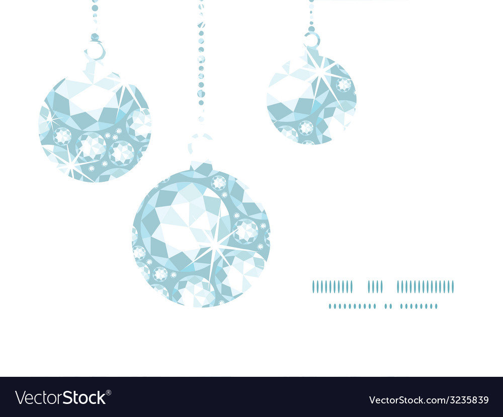 Shiny diamonds christmas ornaments silhouettes