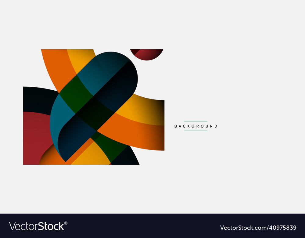Trendy shapes color minimal design composition