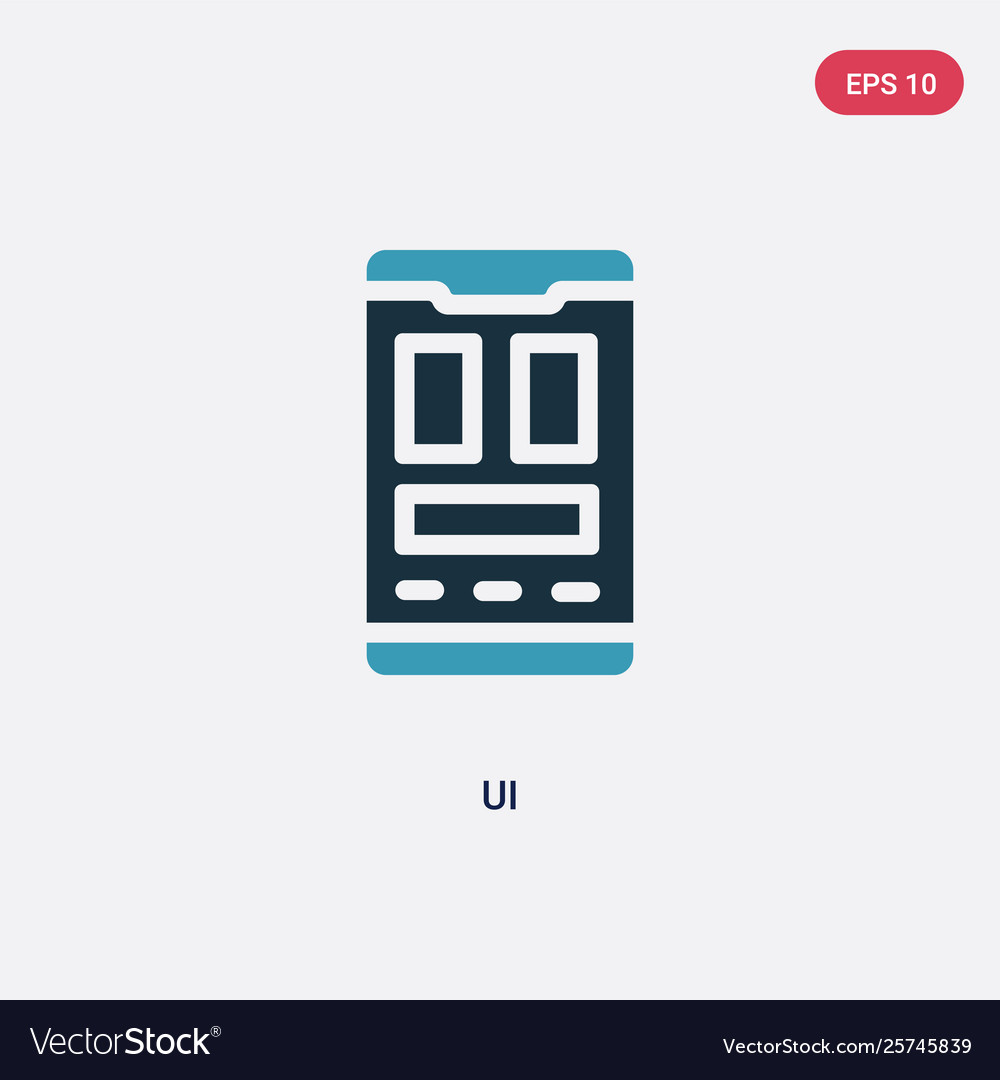 Two color ui icon from mobile app concept