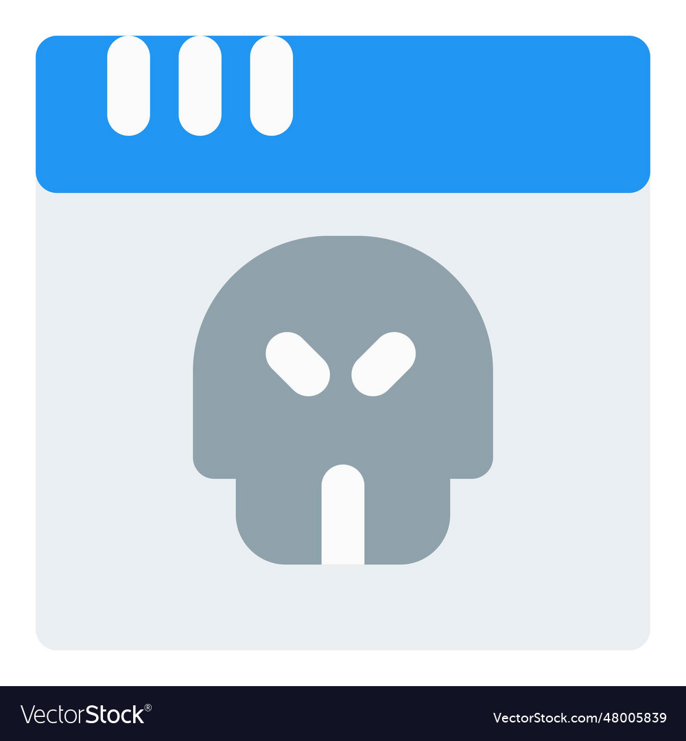 Web browser window erupted by malware