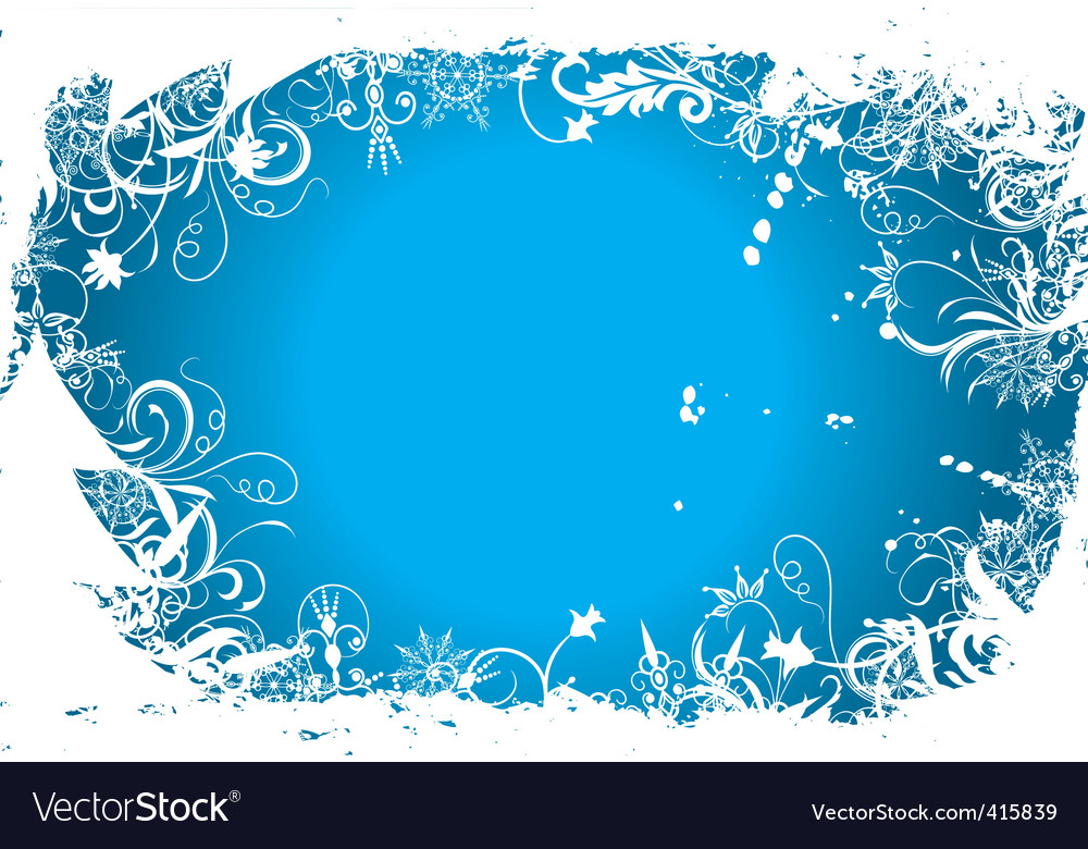 Winter grunge floral background