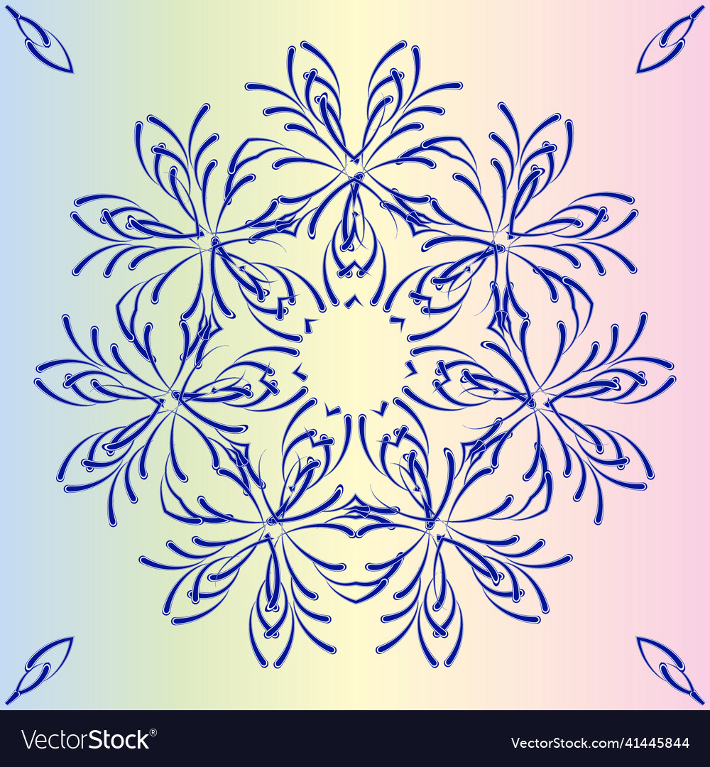 A symmetrical pattern of abstract shapes