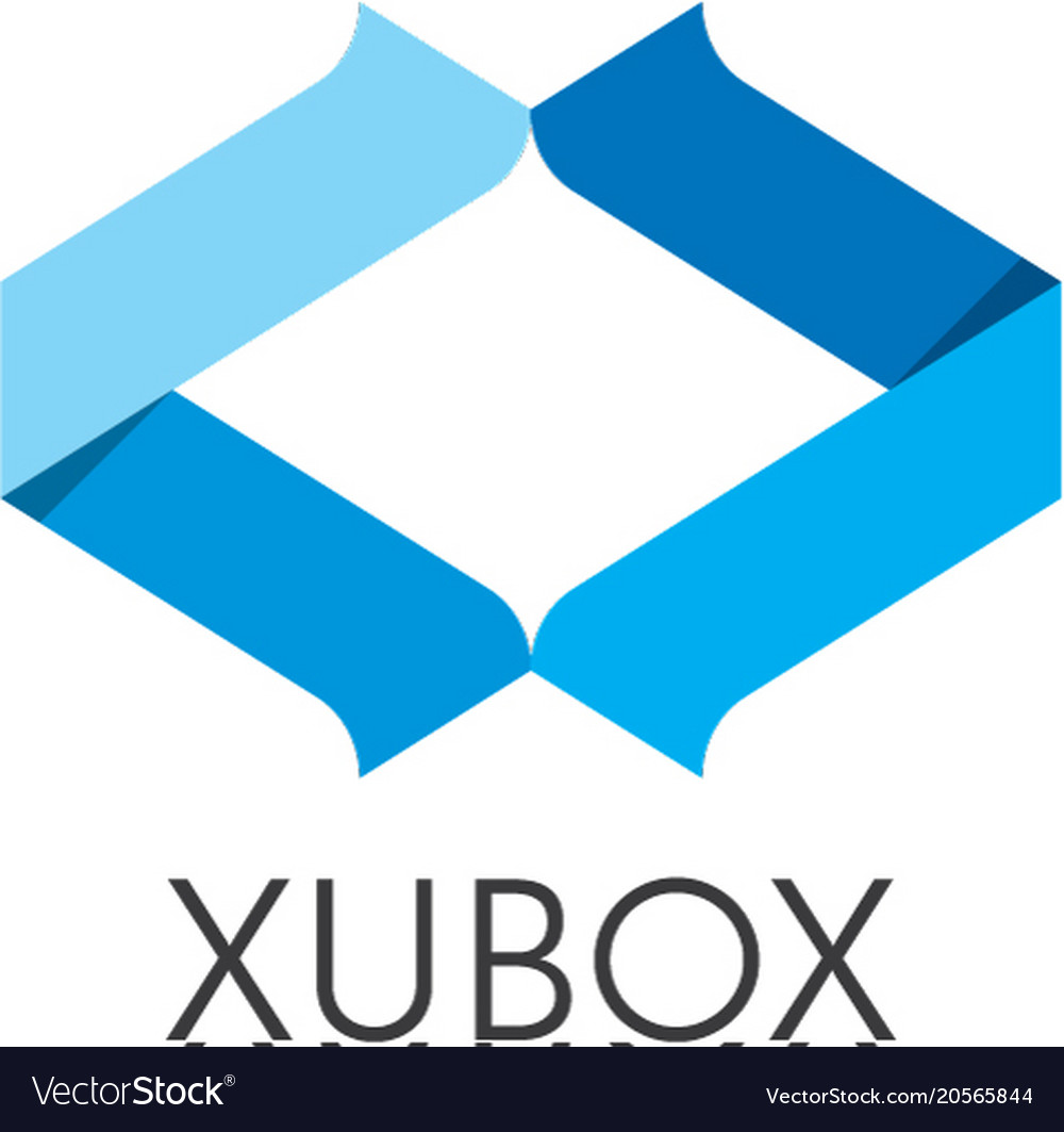 Abstract arrow geometric hexagonal cube box logo