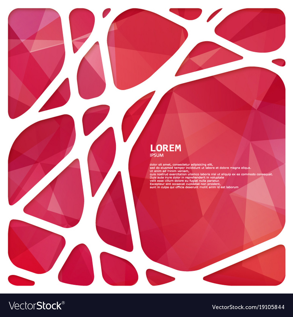 Abstract network frame with triangular background