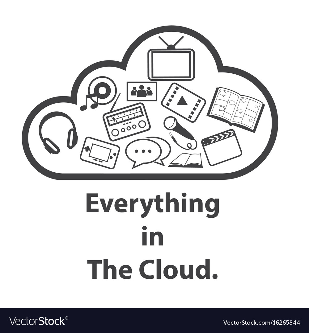 Big data icon cloud computing