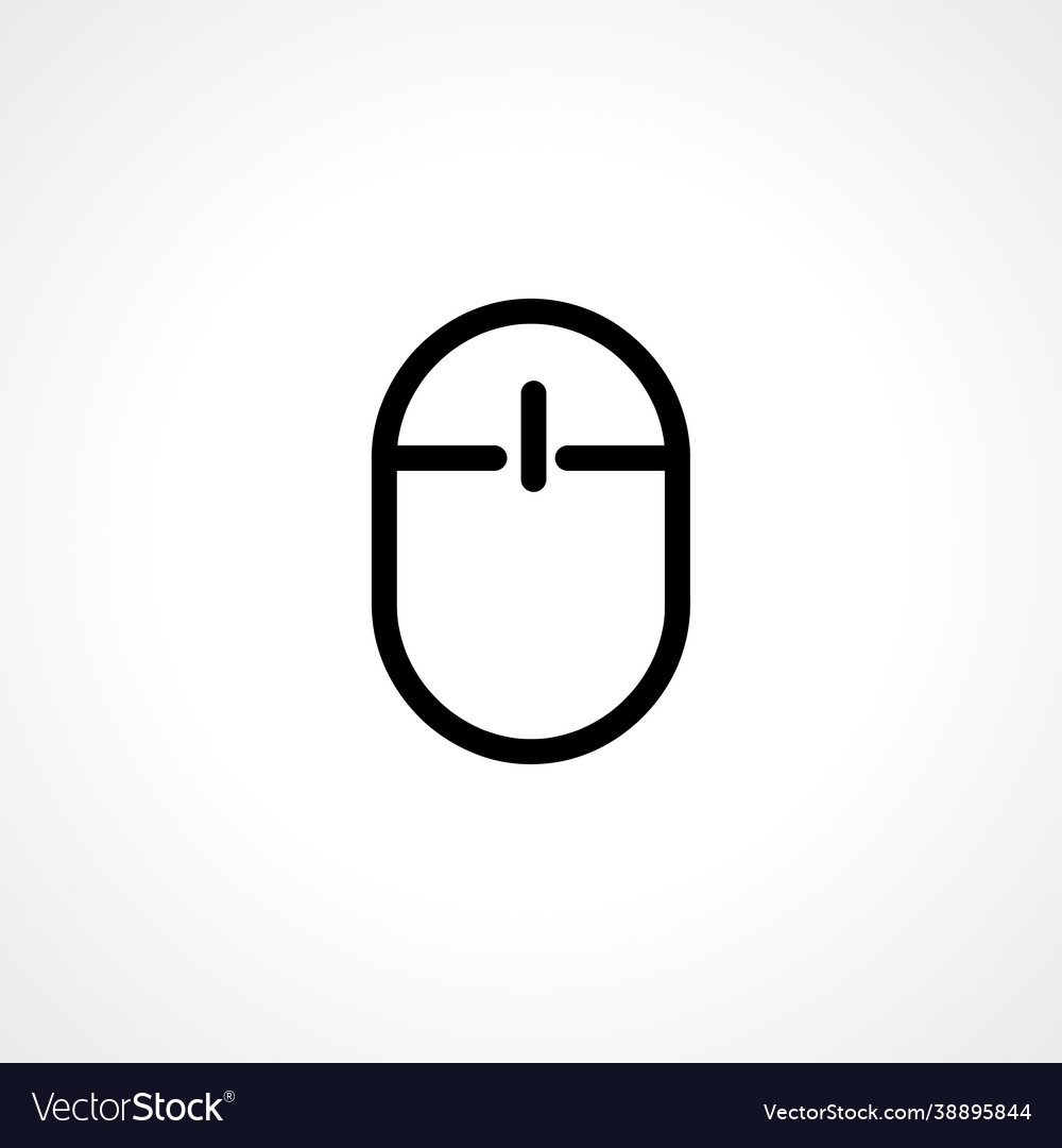 Computer mouse simple isolated web icon vector image Computer mouse simple isolated web icon