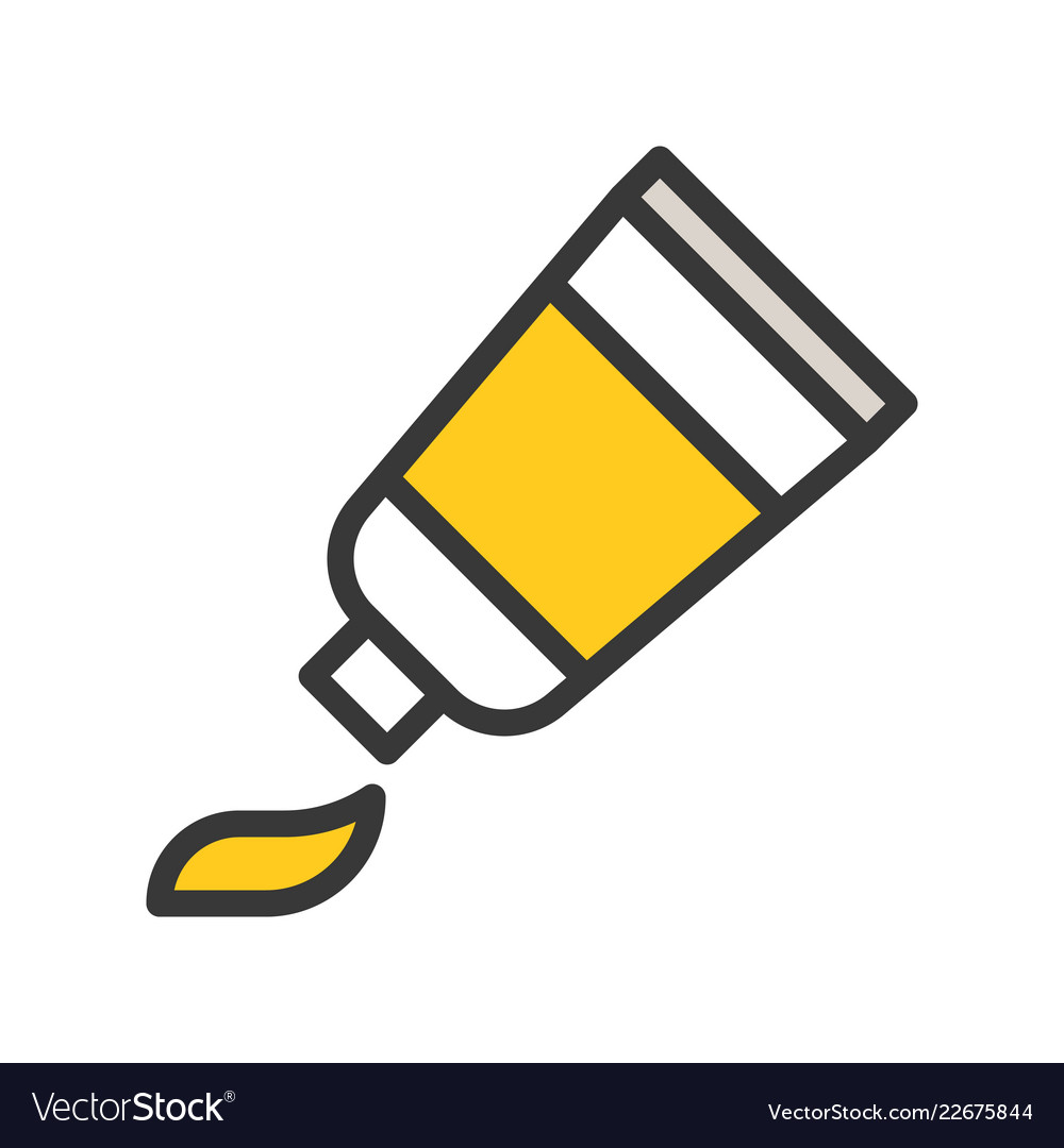 Cream or paste tube filled outline icon