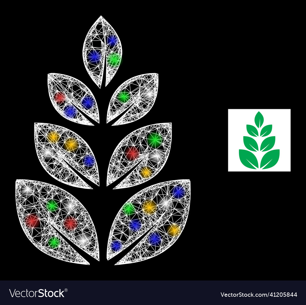 Crossed web mesh plantation icon with multicolored vector image Crossed web mesh plantation icon with multicolored