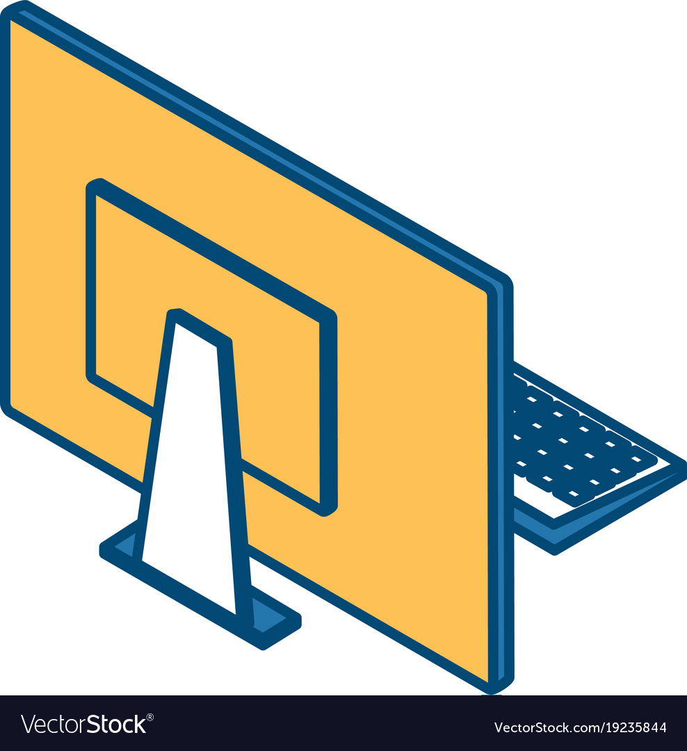 Desk computer with keyboard