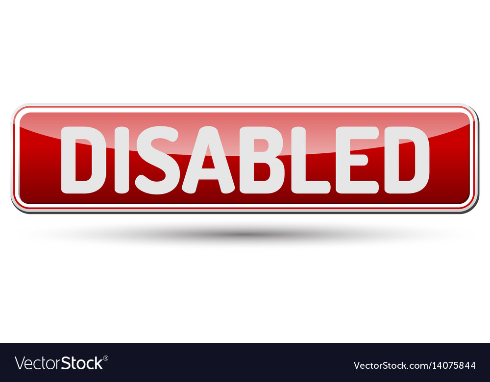 Disabled - abstract beautiful button with text