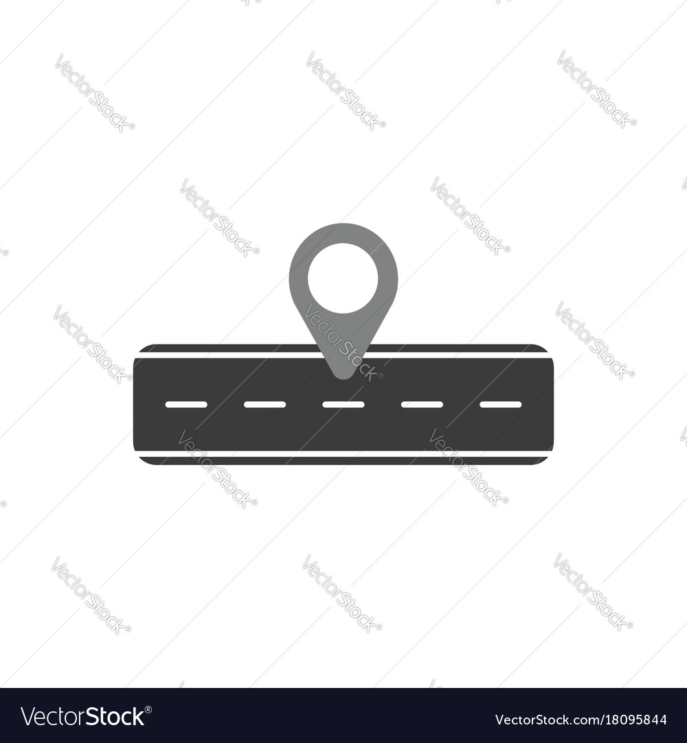 Flat design style concept of road and pointer