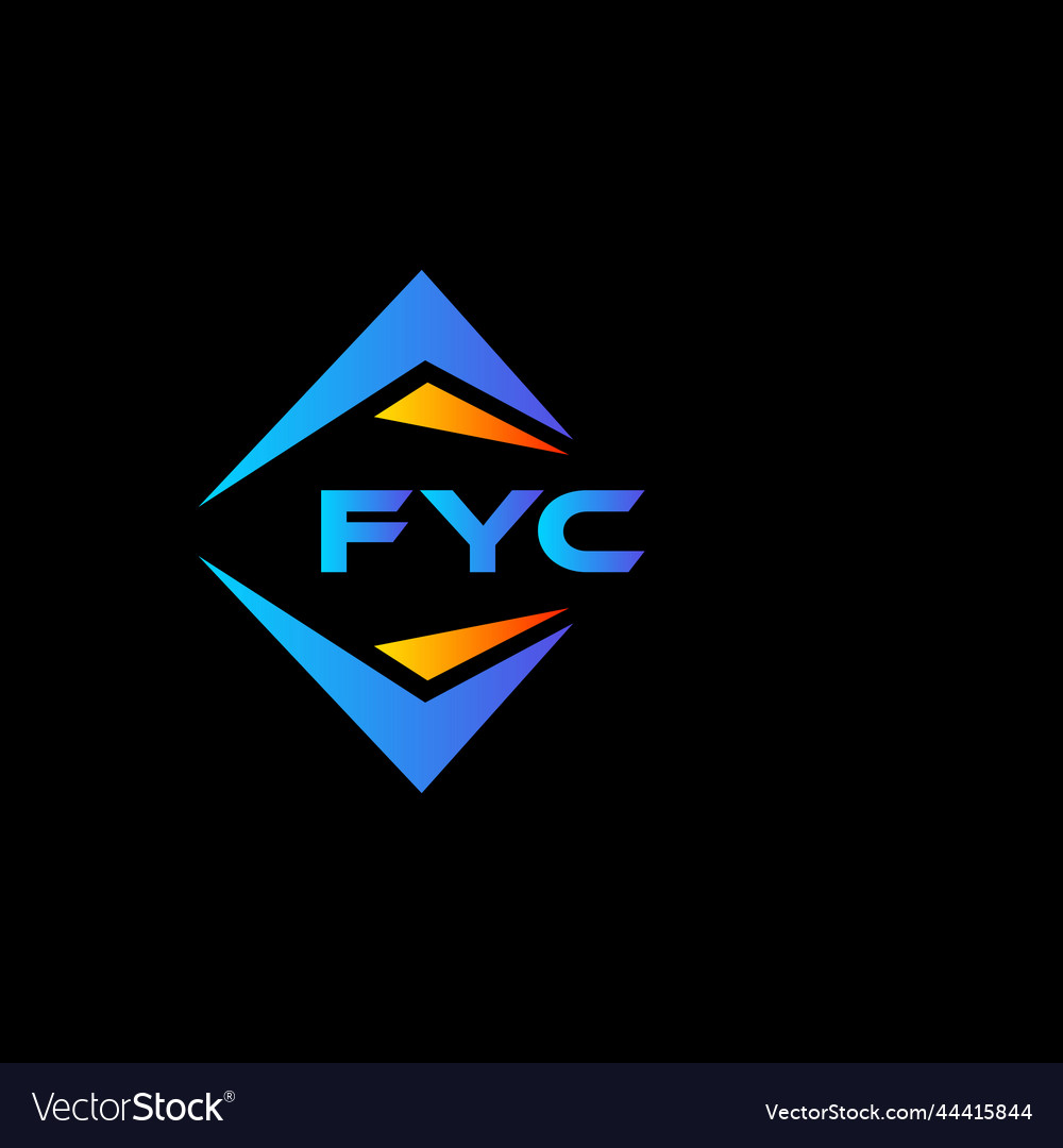 Fyc abstract technology logo design on black Vector Image