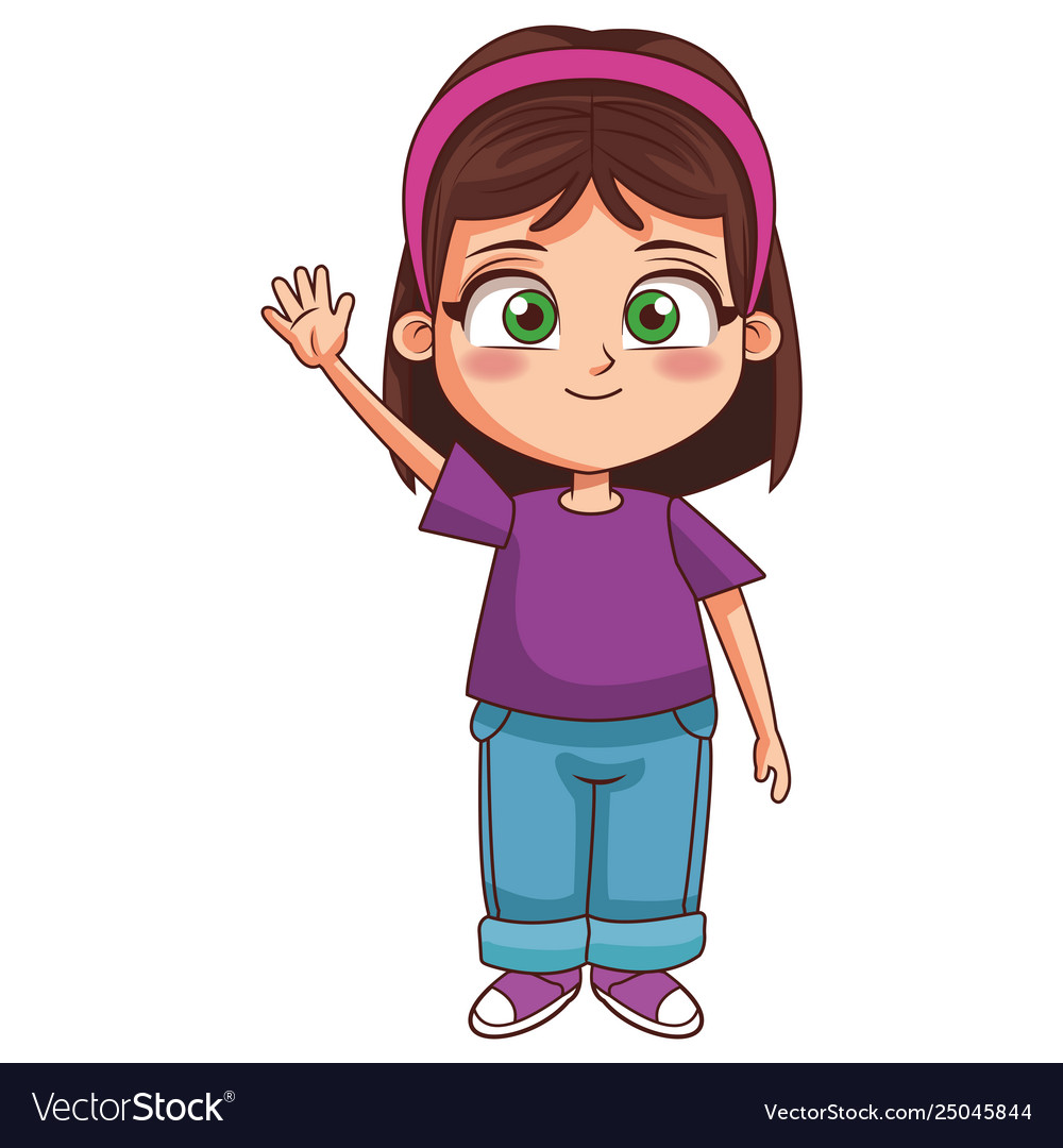 Girl children cartoon Royalty Free Vector Image