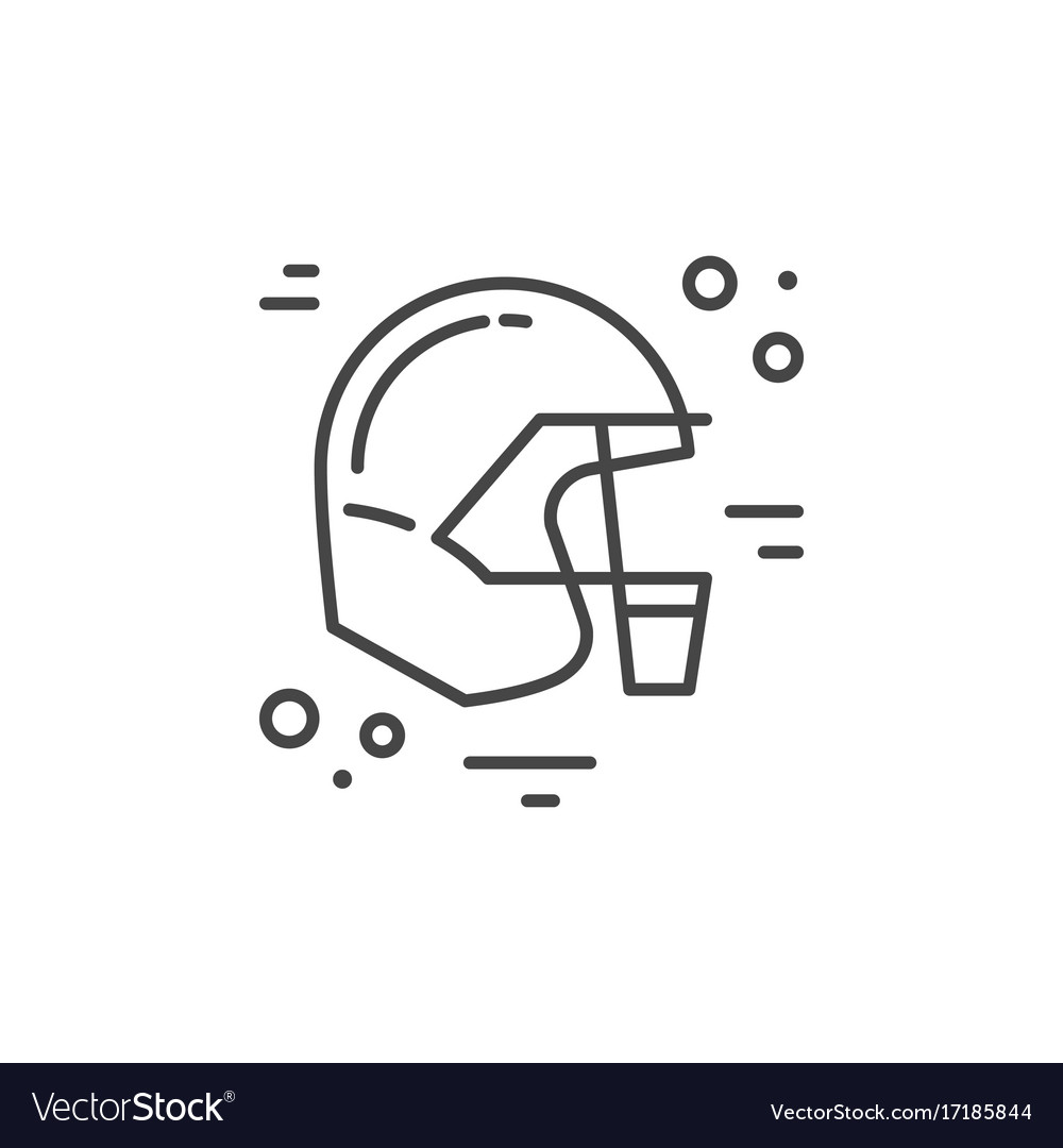Helmet city line icon