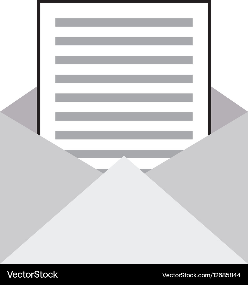 Isolated email or mail symbol Royalty Free Vector Image